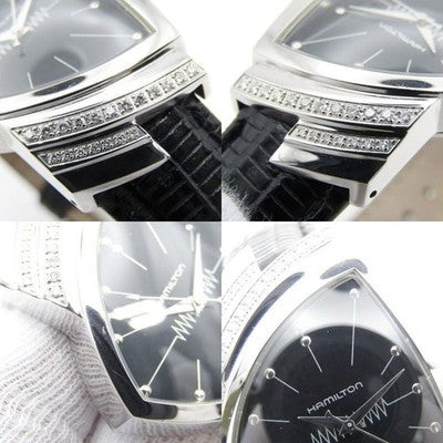 HAMILTON H244610 VENTURA DIAMOND 0.305CT QUARTZ WATCH 38 DIAMONDS WITH BOX RARE