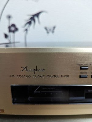 ACCUPHASE T-108 FM AM STEREO TUNER GOLD AUDIO COMPONENT USED TESTED JAPAN AS IS