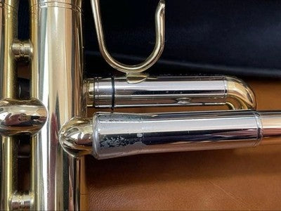 JUPITER JTR-812R BB TRUMPET GOLD BRASS BELL, ML BORE, USED W/ ORIGINAL CASE