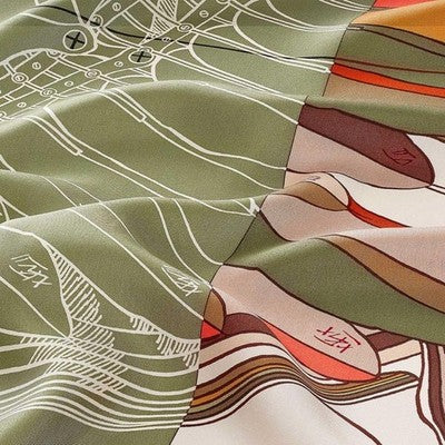 HERMES CARRE WASH SCARF LE PEGASE D'HERMES CUT 140 CM SILK PEGASUS GIFTS  MINT