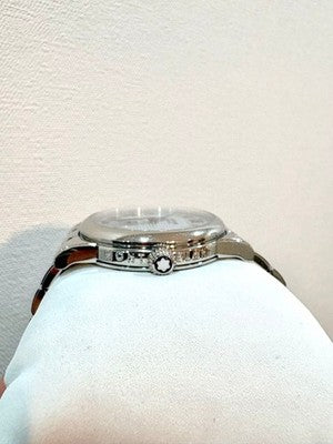 MONTBLANC STAR ROMAN SMALL SECONDS DATE AUTOMATIC WATCH SS SILVER DIAL 39MM