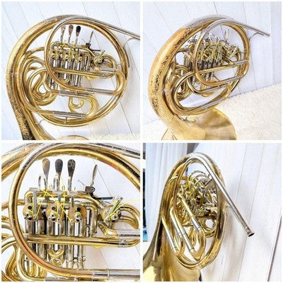 YAMAHA YHR-664 FULL DOUBLE FRENCH HORN F/BB W/MOUTHPIECE CASE SERVICED