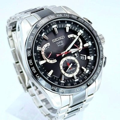 SEIKO ASTRON SBXB041 8X53 GPS SOLAR TITANIUM CERAMIC BLACK DIAL WATCH