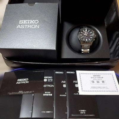 SEIKO ASTRON 8X22-0AG0 GPS SOLAR WATCH USED W/ BOX & MANUAL