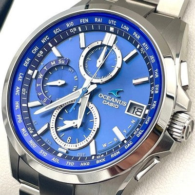 CASIO OCEANUS MANTA OCW-T2600-2A3JF TITANIUM SOLAR RADIO CONTROL WATCH MINT