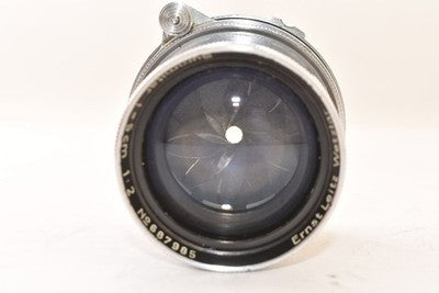 LEICA SUMMITAR 5CM 50MM F2 L39 LENS, LEICA MOUNT, RARE MASTERPIECE AS IS