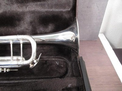 BACH STRADIVARIUS 180ML37 TRUMPET SILVER PLATED 3 VALVE WITH CASE USED JAPAN