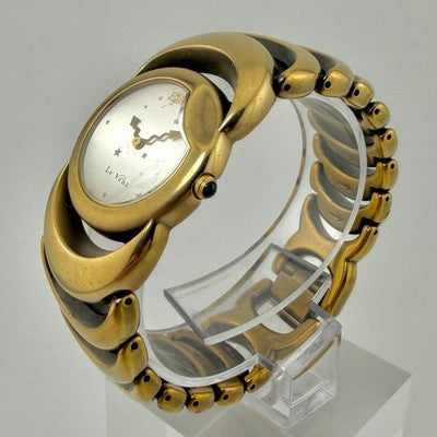 SEIKO LE VENT 1F20-5J50 SAYOKO YAMAGUCHI MODEL QUARTZ LADIES WATCH GOLD TONE