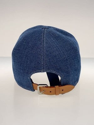 LOUIS VUITTON LV LOGO EMBROIDERED BASEBALL CAP INDIGO BLUE M7009 FREE SIZE