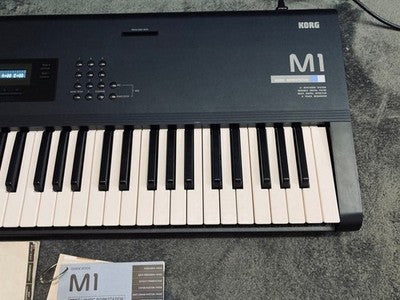 KORG M1 SYNTHESIZER SERVICED W/ NEW LEDS, BATTERY, MANUAL & CASE FROM JAPAN