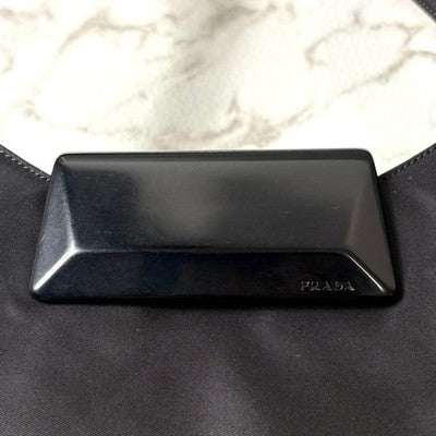 PRADA ARCHIVE METALLIC HOBO SHOULDER BAG Y2K 1990S VINTAGE NYLON BLACK