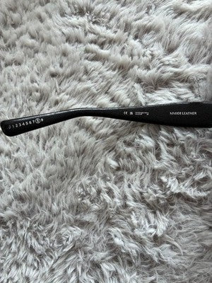 MAISON MARGIELA X GENTLE MONSTER MM108 SUNGLASSES BLACK LEATHER FRAME