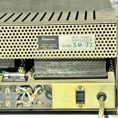 SANSUI SM-33 HI-FI STEREO AMPLIFER VACUUM TUBE RECEIVER FOR PARTS OR NOT WORKING
