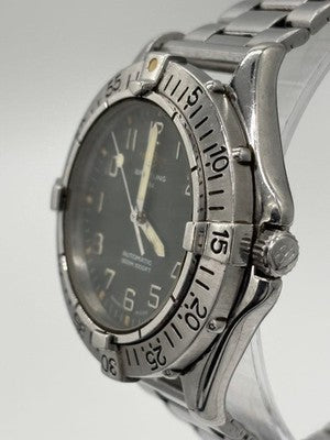 BREITLING COLT OCEAN A17035 AUTOMATIC MEN'S WATCH GREEN DIAL 38MM WORKING