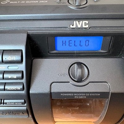 JVC RV-NB70-B PORTABLE CD BOOMBOX WOOFER SPEAKER 2012 TESTED WORKING WITH AC