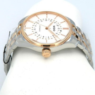 MIDO BELLUNA II M0244072203109 AUTOMATIC SILVER ROSE GOLD MEN'S WATCH BOX
