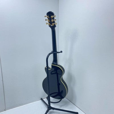 EPIPHONE LES PAUL CUSTOM EBONY ELECTRIC GUITAR USED CLEAN TESTED W/ ACCESSORIES