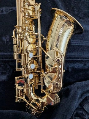 YAMAHA YAS-480 ALTO SAXOPHONE GOLD LACQUER W/CASE SERVICED EXCELLENT JAPAN