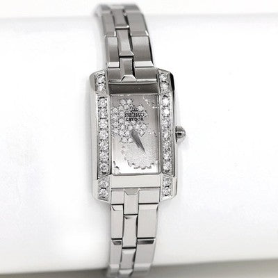 SEIKO Credor GSWE911 Norde J Snowflake Quartz Diamond Dial Bezel Used /w Box