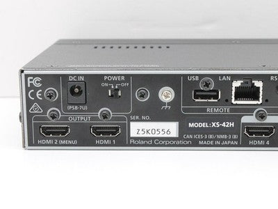 ROLAND PROFESSIONAL A/V XS-42H 4-CHANNEL INPUT 2-CHANNEL OUTPUT MATRIX SWITCHER