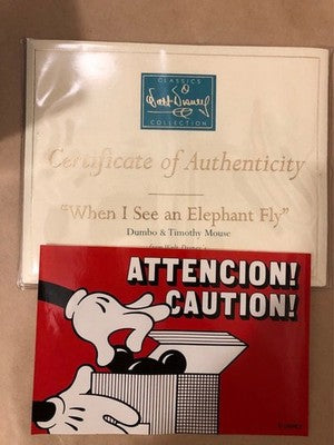 WDCC DISNEY DUMBO WHEN I SEE AN ELEPHANT FLY FIGURE RARE COLLECTIBLE BOXED USA