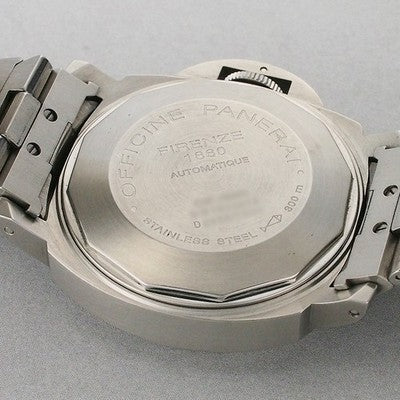 PANERAI LUMINOR MARINA PAM00069 BLUE DIAL SILVER BAND AUTOMATIC MEN'S WATCH USED