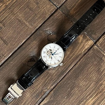 ORIENT STAR MECHANICAL MOON PHASE RK-AM0001S AUTOMATIC STAINLESS LEATHER WATCH