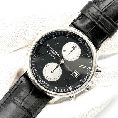 BAUME MERCIER CLASSIMA 65591 AUTOMATIC CHRONOGRAPH MENS WATCH SILVER DATE