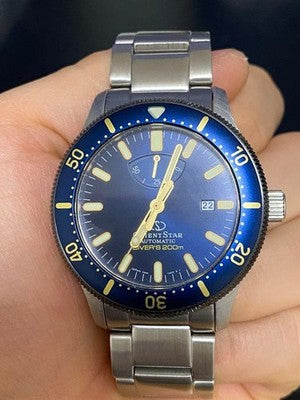ORIENT STAR SPORTS DIVER RK-AU0304L AUTOMATIC BLUE DIAL SILVER MEN WATCH