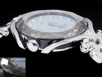 CENTURY AFFINITY WITH GENUINE DIAMONDS 632.7.S.22.16.SK SHELL DIAL SS WATCH USED