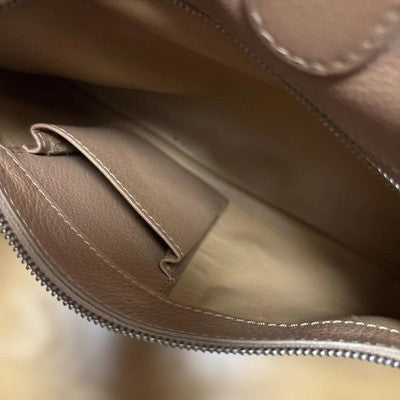 DELVAUX BEIGE SHOULDER BAG LEATHER WITH MIRROR - STRAP LENGTH: APPROX. 124CM