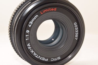 PENTAX SMC PENTAX-FA 43MM F1.9 LIMITED BLACK HIGH-PERFORMANCE STANDARD LENS