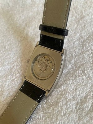 HAMILTON MOUNT VERNON H29515733 XL AUTOMATIC BLACK LEATHER WATCH UNUSED