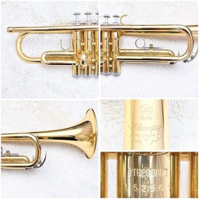 YAMAHA YTR-200ADII ADVANTAGE STANDARD BB TRUMPET YELLOW BRASS BELL DIA 4-7/8"