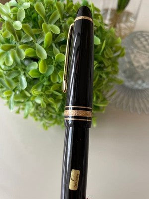 MONTBLANC MEISTERSTUCK 146 FOUNTAIN PEN 14K GOLD F NIB WHITE INTERIOR UNUSED