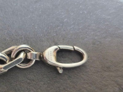 GUCCI INTERLOCKING G NECKLACE SILVER AG925 USED W/ BOX