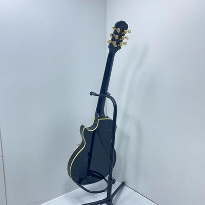EPIPHONE LES PAUL CUSTOM EBONY ELECTRIC GUITAR USED CLEAN TESTED W/ ACCESSORIES