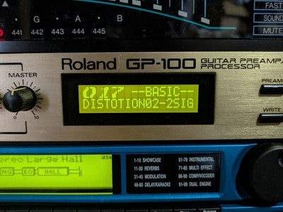 GUITAR RACK SYSTEM ROLAND GP-100 DIGITECH S200 KORG DTR-1 W/ 6U CASE FROM JAPAN