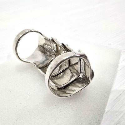 VIVIENNE WESTWOOD ARMOR RING SV925 SILVER SIZE S EARLY MODEL FROM JAPAN