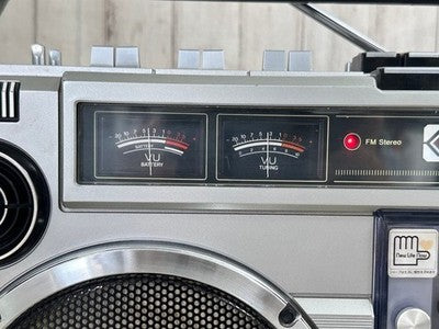 SHARP GF-303ST RADIO CASSETTE BOOMBOX RETRO SHOWA ERA W/ ORIGINAL COVER TESTED