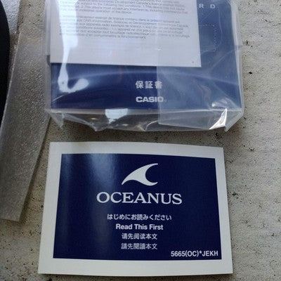 CASIO OCEANUS MANTA OCW S6000B 1AJF LIMITED 700 BLACK TITANIUM WATCH FULL SET