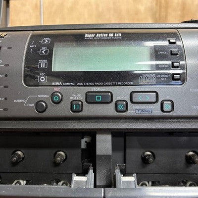 AIWA CSD-SR6 CD RADIO CASSETTE RECORDER BLUETOOTH LED MOD REMOTE POWER CABLE