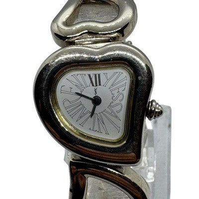 YVES SAINT LAURENT HEART BEZEL QUARTZ LADIES VINTAGE GOLD TONE WATCH SWISS