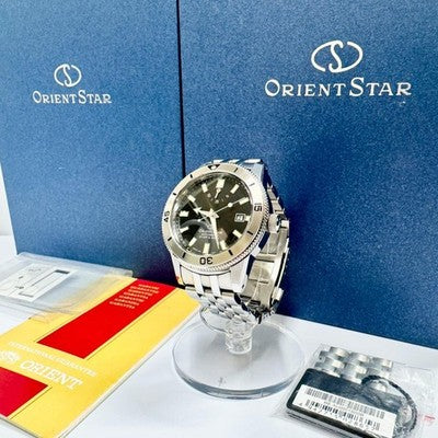 ORIENT STAR RK-AU0501B DIVER 1964 AUTO BOX & PAPERS TESTED WORKING USED