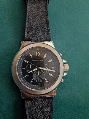 MICHAEL KORS DYLAN CHRONOGRAPH BLACK DIAL STAINLESS STEEL MEN'S WATCH MK JDM