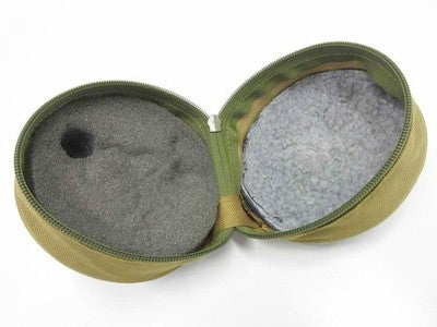 ORVIS FLY REEL CASE 10 CM IN HEIGHT, 10 CM IN WIDTH, AND 7 CM IN DEPTH
