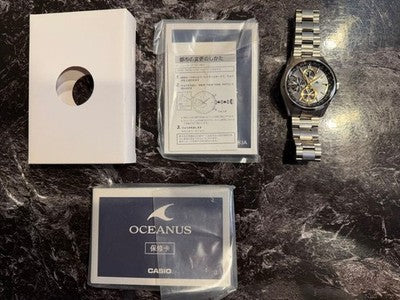 CASIO OCEANUS OCW-T2600 DIGITAL WATCH BLACK/GOLD TITANIUM RADIO SOLAR 42.5MM