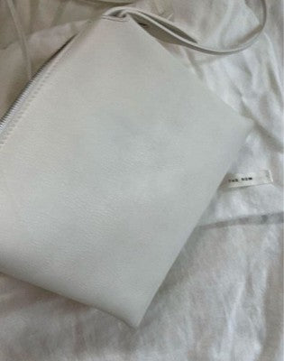 THE ROW MINI TWIN LEATHER SHOULDER BAG WHITE MADE IN ITALY W/TAGS