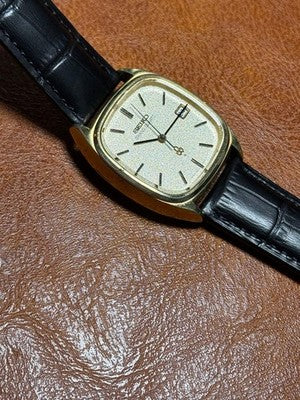SEIKO GRAND QUARTZ SQUARE WATCH FROM THE 1970S VINTAGE MEN'S WRISTWATCH AS IS
