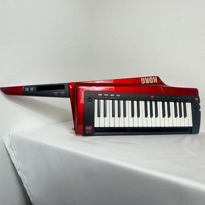 KORG RK-100S RED SHOULDER KEYBOARD SYNTHESIZER WITH ADAPTER